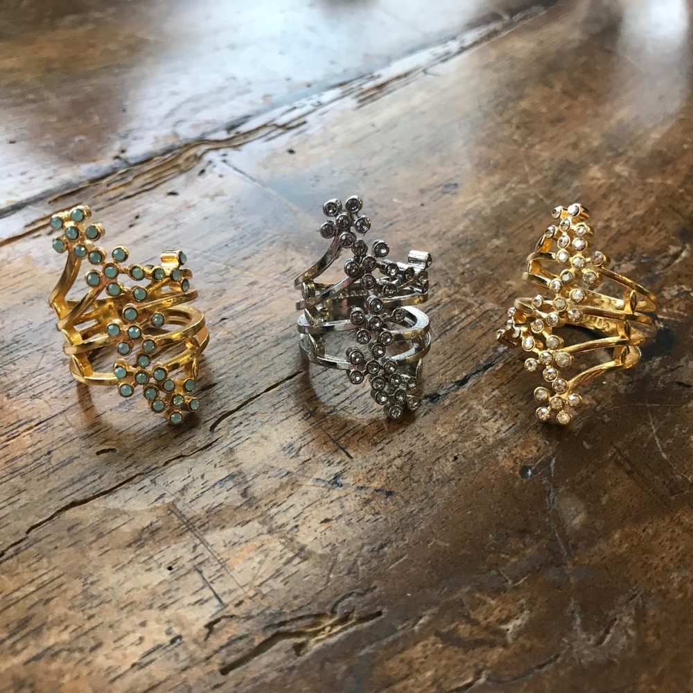 The Wisteria Ring with Swarovski Crystals